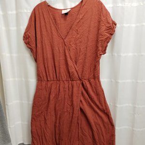 Universal Thread Burnt Orange Wrap Dress